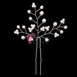 Ac metalic pentru par ACM004VV Argintiu cu perle sidefate